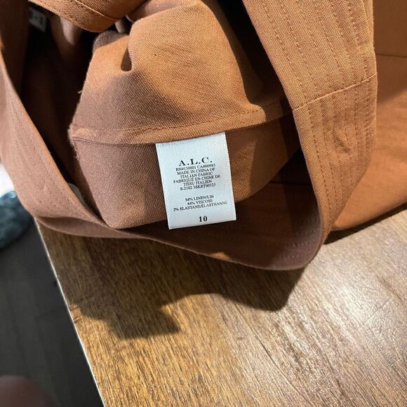 NWT A.L.C Adelaide Linen Blend Ruffle Wrap Skirt - Picture 8 of 8